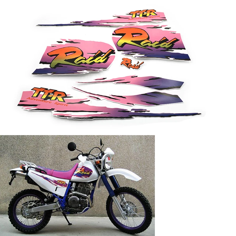 Грязный мотоцикл наклейка набор графических наклеек топливный бак наклейка Бензобак наклейки этикетка паста бумага для YAMAHA TT-R 250 TTR250 Raid TTR 250
