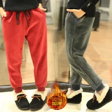 Children's trousers casual boys and girls plus velvet gold velvet sweatpants autumn and winter plus velvet thickening pants Children's trousers casual boys and girls plus velvet gold velvet sweatpants autumn and winter plus velvet thickening pants