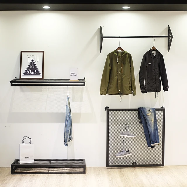 Wrought Iron Men And Women Clothing Children S Wrought Iron Men And Women Clothing Children S Clothes Rack Display Wall Hanging Pendant Shelf