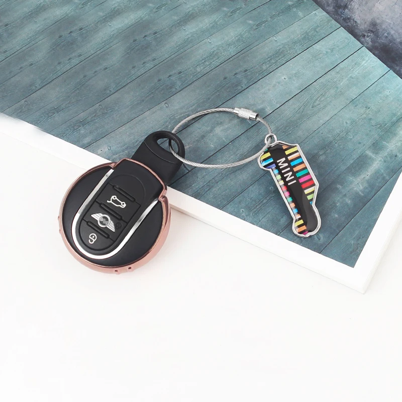 

Retro car key chain Metal keychain For BMW MINI COOPER S ONE JCW F54 F55 F56 F60 R55 R56 R60 R61 CLUBMAN 3D styling decoration