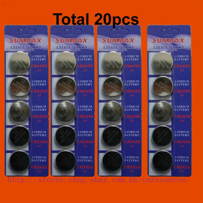 20 X SUNMAX CR2450 BR2450 LM2450 2450 DL2450 EXP2015 | Электроника