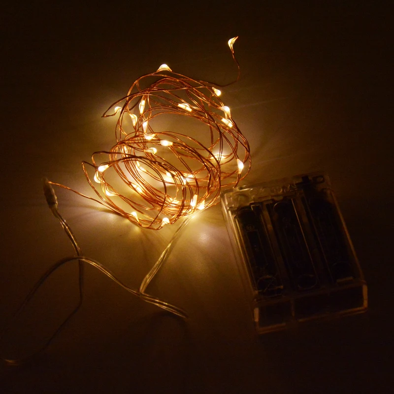 Aliexpress.com : Buy 3M 10FT 30 LED String Copper Wire LED light Waterproof 3X AA Battery ...