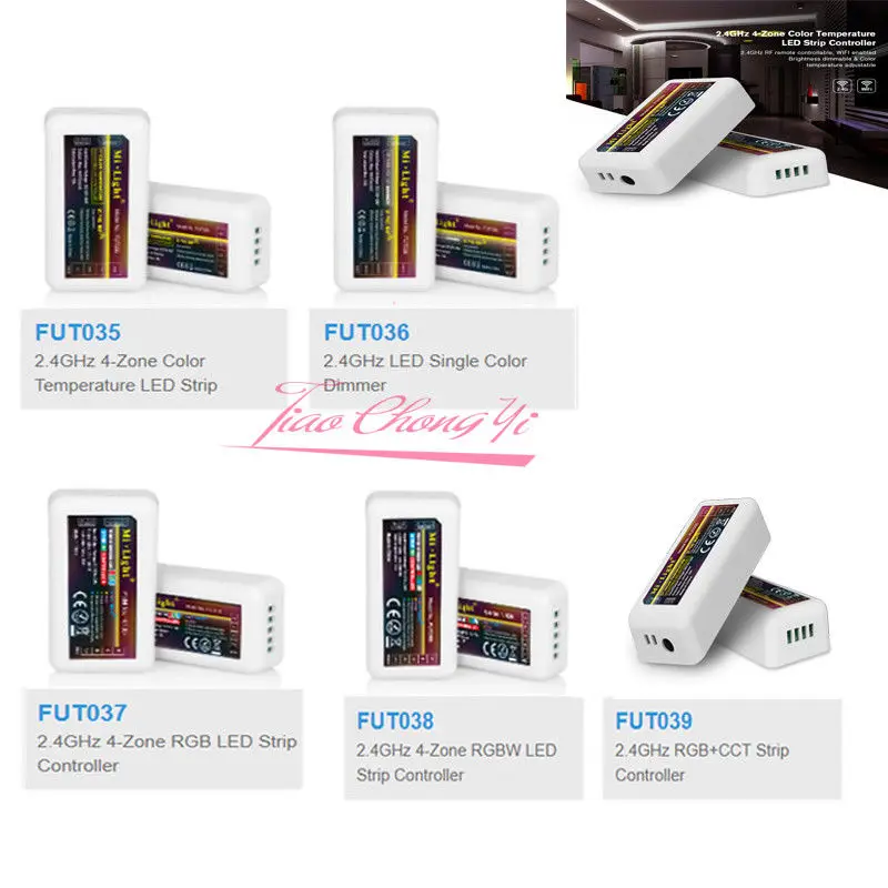 Mi Light 2 4G RF беспроводной Одноцветный диммер CCT RGB RGBW + FUT035 FUT036 FUT037 FUT038 FUT039 контроллер