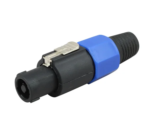 

5PCS 4 Pin Speakon Speaker Connector PLUG Male Audio Plug Locking Design Blue Ring FOR PA AMPLIFIER CABLE