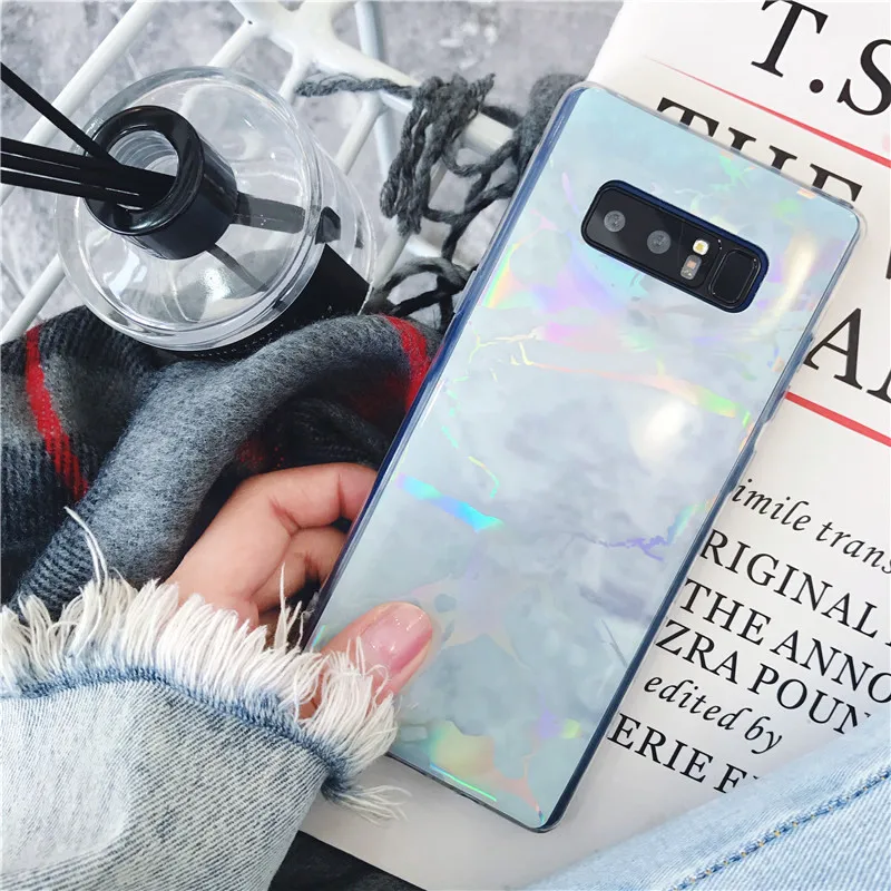 Case For iPhone X Xr Xs Max Cover Luxury Laser Marble Style Soft  (4)