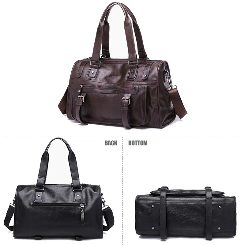 Wellvo, высококачественные деловые мужские Сумки из искусственной кожи, модные однотонные дорожные сумки для мужчин и женщин, сумка для путешествий XA12ZC
