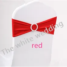 100 шт. красный спандекс Чехлы для стульев ремешок с пряжкой для вечеринок Свадебный банкет Украшение