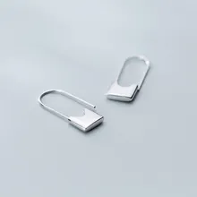 925 пробы серебряные серьги с замком простые маленькие безопасные серьги длинные висячие серьги для женщин ювелирные изделия женский подарок