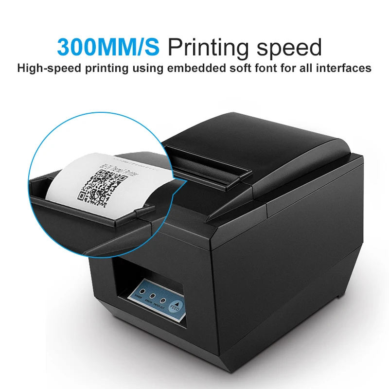 80 мм Термальный чековый принтер машина кухонный Ресторан POS принтер с автоматическим резаком для 300 мм/сек. usb lan rs232