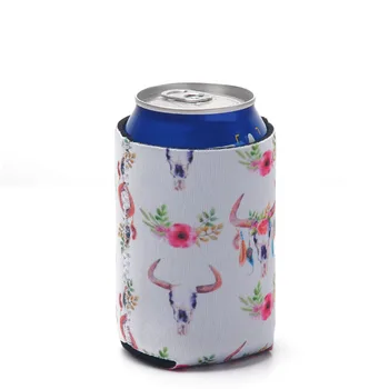 

Wholesale Blanks Bullskull Can Cooler Neoprene Tin Covers Wedding Gift Wraps free shipping DOM106551