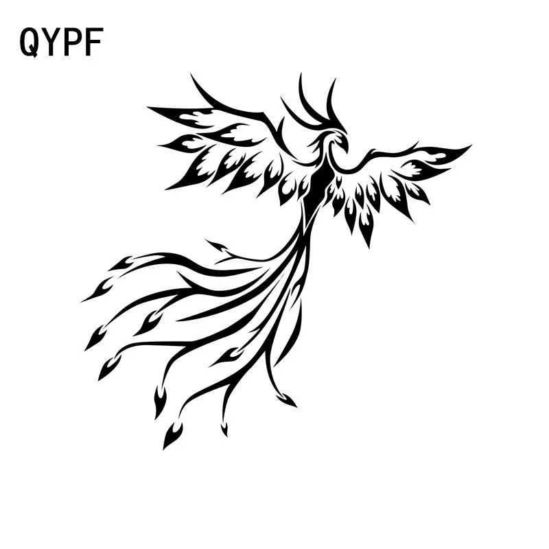 QYPF 14 2 см * 13 8 модная виниловая наклейка с птицей Феникс для стайлинга автомобиля