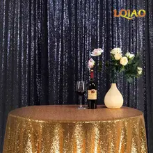 New Arrival 10x12FT Navy Blue/ Pink Gold/Gold/Rose Gold Sparkly Sequin Fabric Photography Backdrop Party Decoration