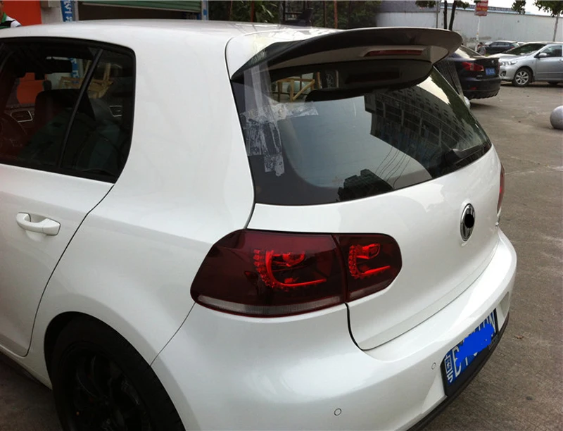 Задний спойлер на крыло крышу для губ подходит VW Golf 6 MK6 VI GTI & R20 Углеволокно 2010 2013