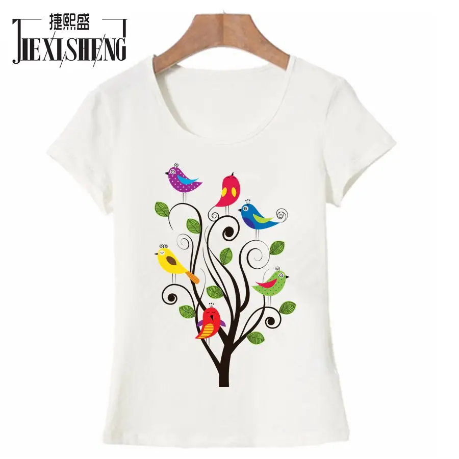 Animal Bird Print T Shirt Summer Cute Funny T-shirt Short Sleeve Tops Harajuku Brand Clothing Tshirt