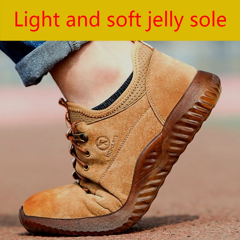 Анти-разбивание для ремонта проколотых шин стальной носок защитная обувь мужская легкая рабочая обувь износостойкий дезодорант мужские зимние ботинки