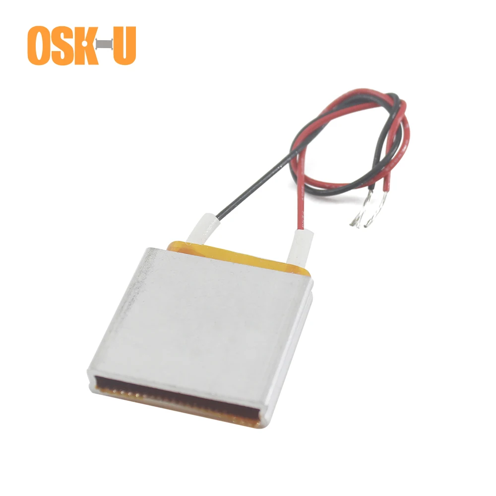 2 шт 12 V термостатический нагревательный элемент ПТК 30x30x6 мм 230/140/80/60 градусов Цельсия алюминиевая крышка PTC Электрический нагревательный