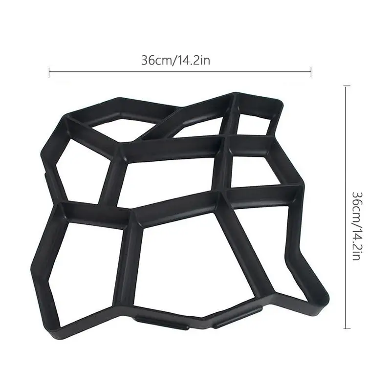 Для сада, сделай сам, пластиковая дорожка, модель тротуара, бетон, шаговый камень, цемент, форма, кирпич, дорожка, глина, тротуар, форма - Цвет: F