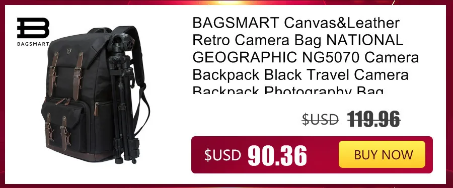 BAGSMART рюкзак для SLR/DSLR камеры s 15," Сумка для ноутбука с водостойким дождевик крепление штатива