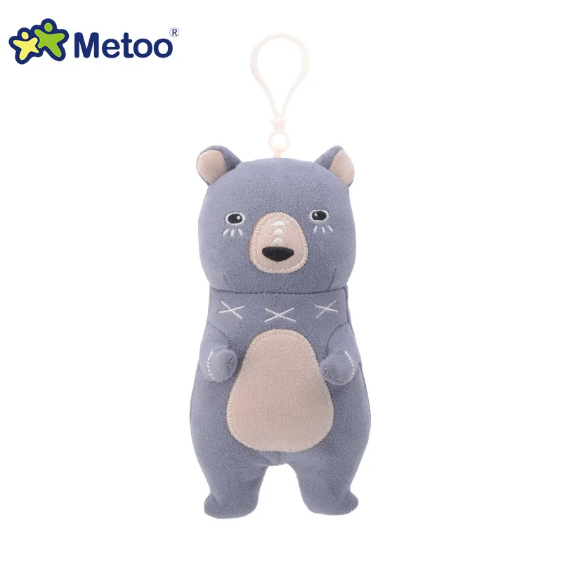 

16cm Kawaii Plush Cute Cartoon Stuffed Backpack Pendant Baby Kids Toys for Girls Birthday Christmas Rabbit Bear Fox Metoo Doll