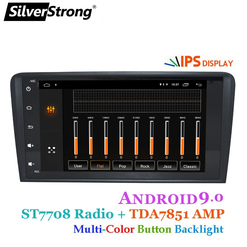 Flash Deal SilverStrong IPS Android9.0 2 din car dvd gps navigation for Audi A3 S3 2003-2011 car radio multimedia aoturadio player 3