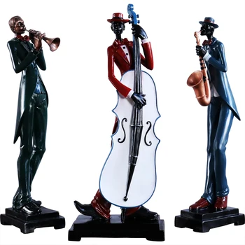 

Musician Music Music Band Saxophone Guitar Singer Figurine Art Sculpture Statue Resin Art&Craft Home Decoration R464