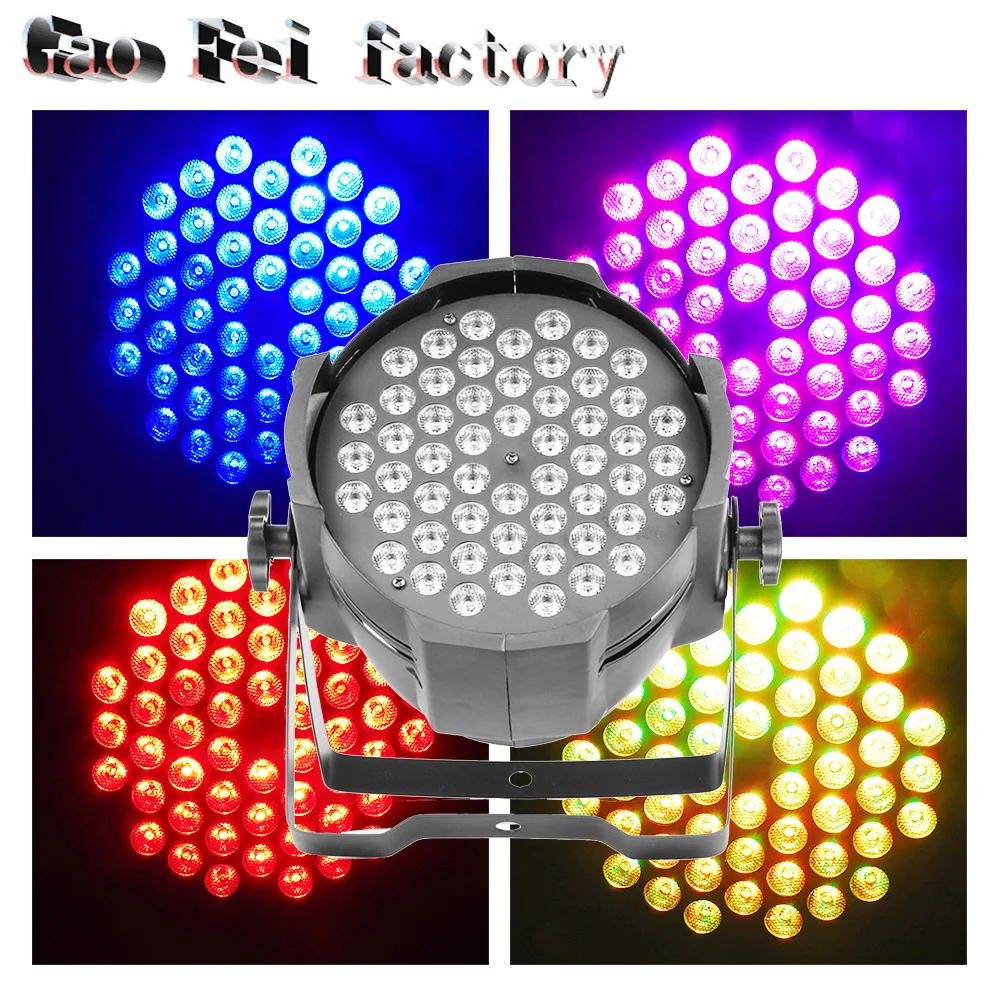 

1 pcs/lot 54x3W led par light dmx 512 control aluminum par light case rgb single color for wedding party decoration