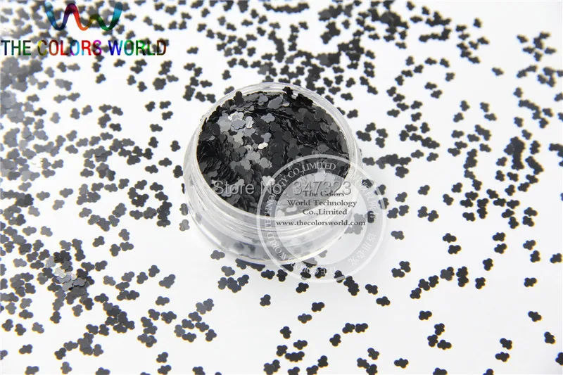 Confetti para Unha Polonês e Decoração Solvente Resistente Glitter Sparkles-cloud-shaped Preta Faça Você Mesmo 1 Pack = 50g Cor 4 Cheap Strass e decorações
