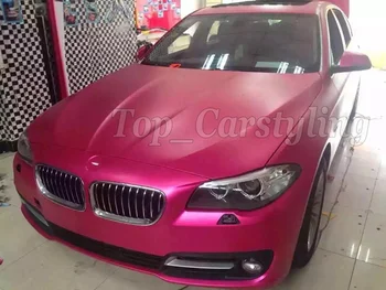 

Pink Matte Chrome vinyl car wraps sticker color changing car sticker with Bubble Free Car styling size: 1.52x20m/roll