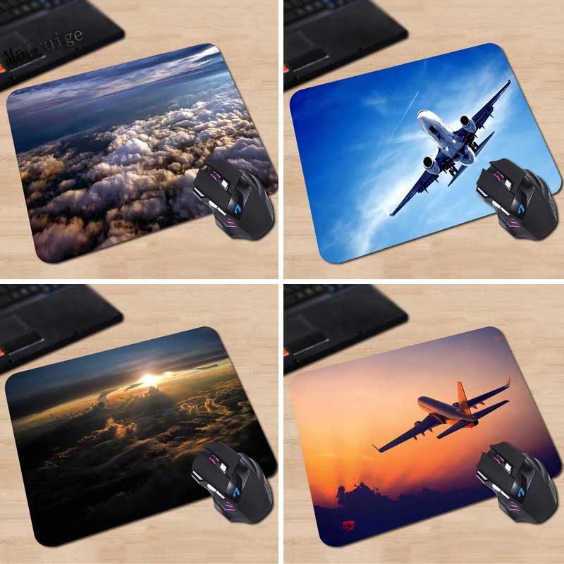 Mairuige Airplane Sky View Custom Design Fashion Pad Computer Gaming Mousepad Mouse Mat Rubber 20 25cm 25 29cm Mousepaddesign Mousepads Aliexpress 29cm Mouse Mat Gaming Mousepaddesign