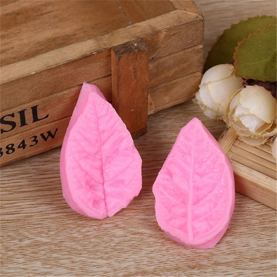 TTLIFE 1PCS 3D Leaf Shape Silicone Mold Fondant Cake Sugarcraft Bakeware Mould Dessert Pastry Chocolate Cupcake Decorating Tools