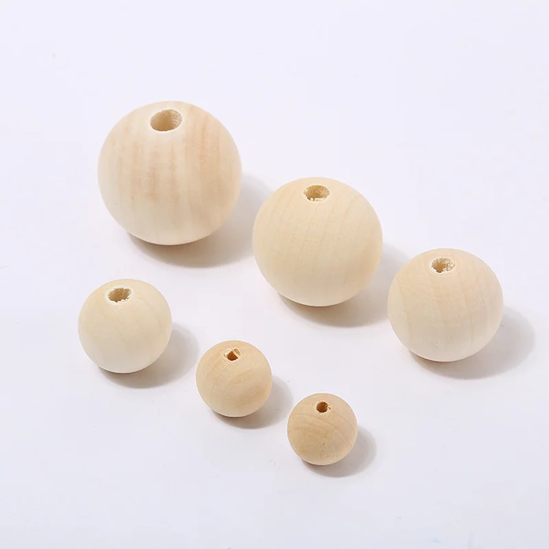 Missxiang Новые DIY 4-50 мм дешевые модные бусины натуральные круглые свободные деревянные бусины для изготовления ювелирных изделий браслет ожерелье аксессуары