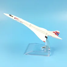 16 см BRITISH AIRWAYS CONCORDE модель из металлического сплава самолет Игрушечная модель самолета самолет подарок на день рождения