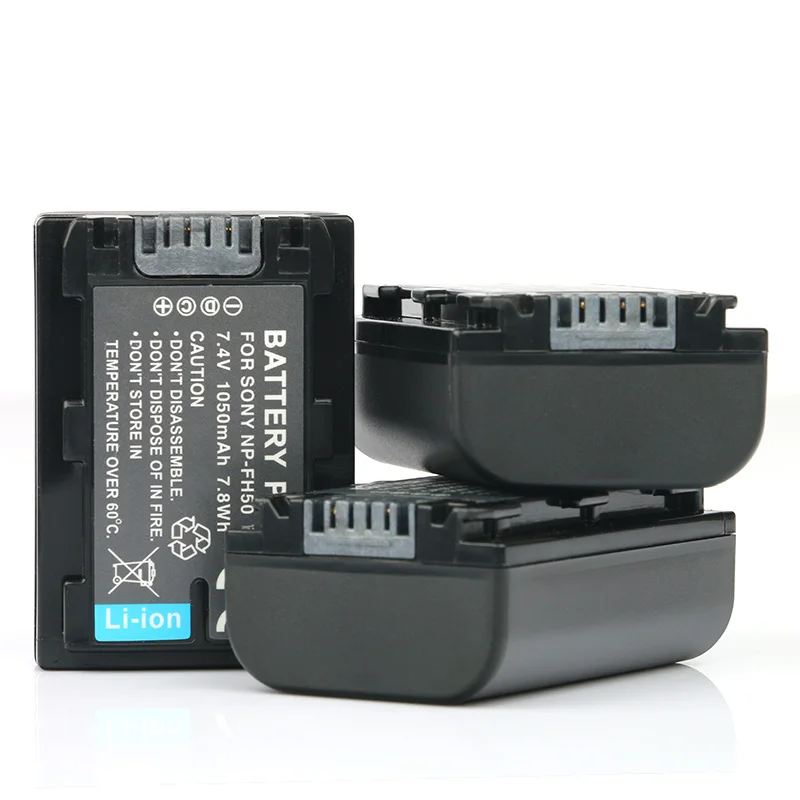 

LANFULANG 3 Pack NP-FH50 rechargeable Battery NP FH50 NPFH50 Camera batteries for Sony DCR-DVD650 SR32 SR33 SR35 SR37 SR38 SR42