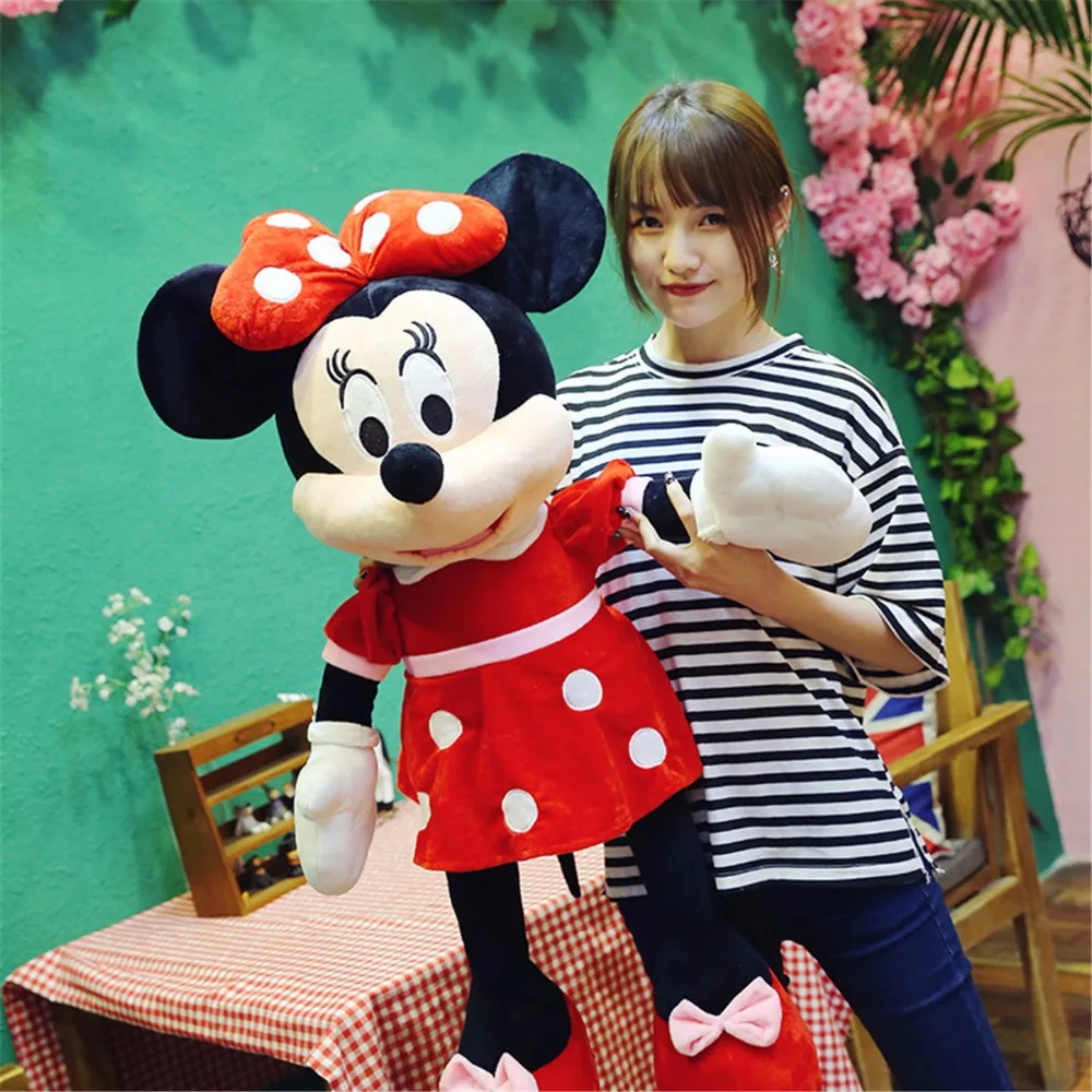 100cm grande taille 3 couleur Mickey Mouse Minnie Mouse peluche enfant jouet doux enfants bébé amant saint valentin cadeaux d'anniversaire