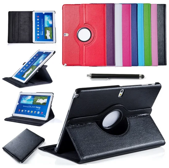 For Samsung Galaxy Tab 4 10.1 T530 T531 T535 Tablet PU Leather Smart Stand Case Cover 360 Rotating Screen Protector+Stylus Pen business folding smart pu leather book cover case for samsung galaxy tab 4 10 1 t530 t531 t535 tablet screen protector stylus