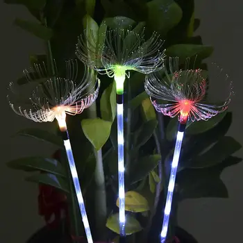 

DSstyles 7 Colors Gradient Solar Garden Dandelion Shape Lawn Light for Yard Garden Path Decoration Outdoor Path Way LED Lighting