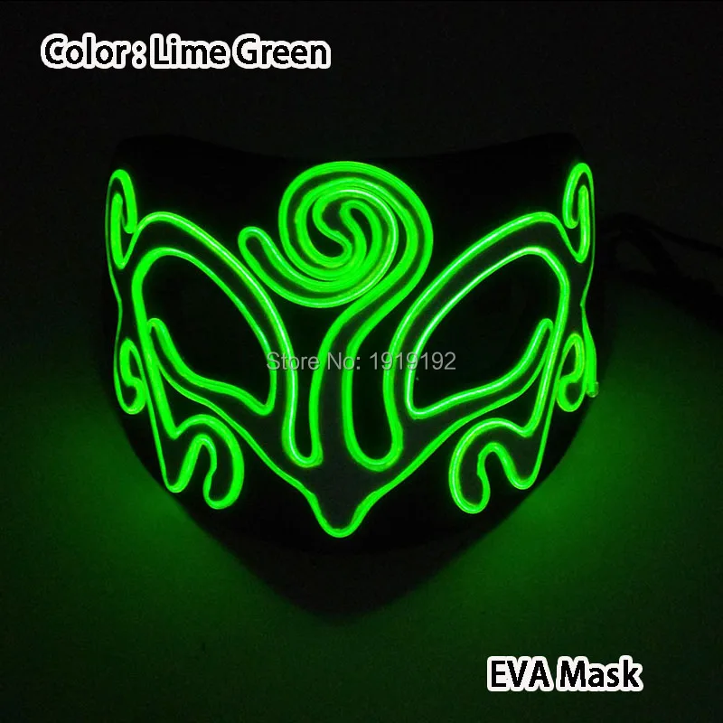 Women Sexy Cosplay Half Eyes Mask Bunny Fox Animal Mask Masquerade LED Glasses Carnival Fancy Glow Party Supplies - Color: Type 04-Lime Green