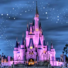 Виниловый фон для фотосъемки со сказочным замком и ночной звездой, напечатанный фон для фотосъемки новорожденных детей на день рождения