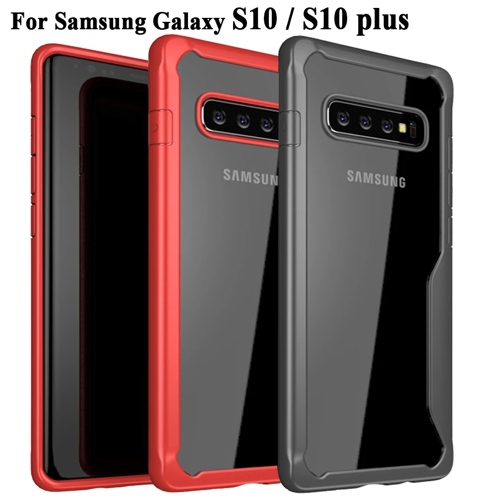 

S10 Plus Clear Case On For Samsung Galaxy S10plus S 10 10plus Cover Coque Luxury 10s 10splus Protective Samsun Samsumg