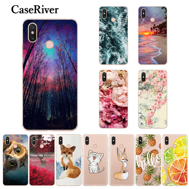 Чехол Caseriver для Xiaomi Mi Max 3 мягкий силиконовый чехол с рисунком Max3 задняя крышка 6 9