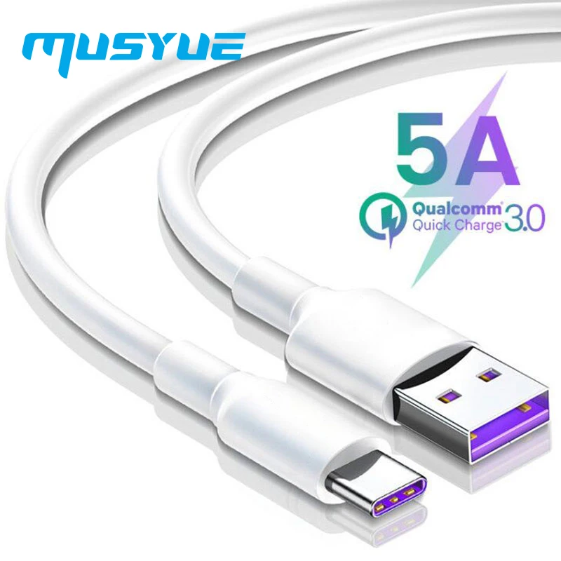 Musyue 5A usb type-C кабель для huawei P20 Lite P30 Pro P10 Plus USB C кабель Supercharge кабель для huawei mate 30 20 10 P10 Lite