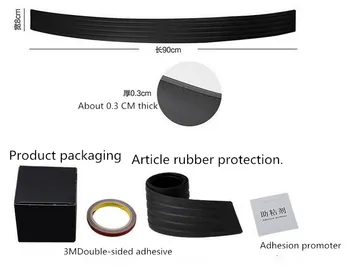 

car Rear bumper rubber protection sticker For Peugeot 107 207 307 307S 308 407 607 2BT DKT0269 CE0536 208 3008 RCZ 408 2008