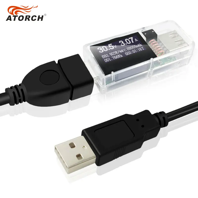 ATORCH USB Тестер DC Цифровой вольтметр amperimetro 12 в 1 Напряжение измеритель тока Амперметр детектор power bank индикатор зарядного устройства