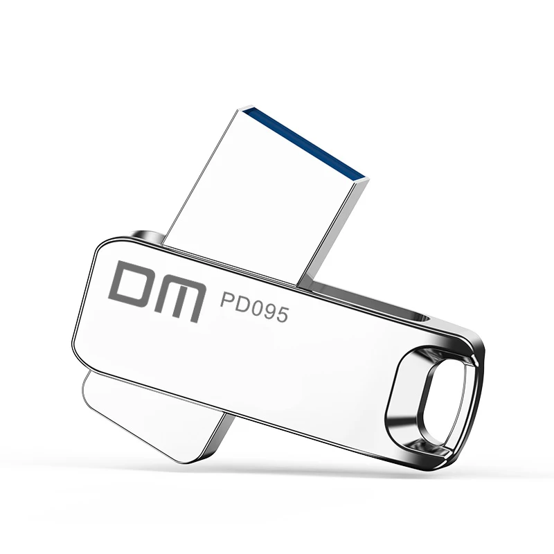 DM PD095 USB флеш-накопитель, 32 ГБ металлическая флешка, высокоскоростной USB 3. 0 карта памяти 64 ГБ флеш-накопитель, реальная емкость 16 Гб Writ 10 МБ-60 Мб - Цвет: Серебристый