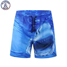 Mr.1991INC бренд Новое поступление Летний Лидер продаж Для мужчин Пляжные шорты 3D принт Акула Для Мужчин's быстросохнущие Бермуды пляжные шорты M-XXL