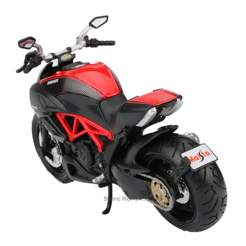 Модель мотоцикла Maisto из 1:12 сплава, игрушечный мотоцикл Diavel, углеродный мотор, модель автомобиля, украшения, детские игрушки для мальчиков, подарок