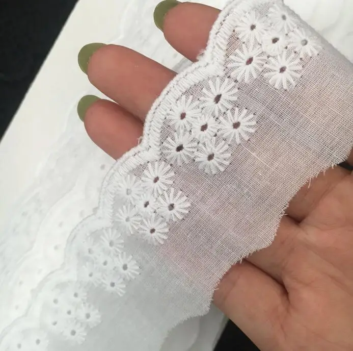 Lace Fabric 5 Meters 4.5cm Width Pure White