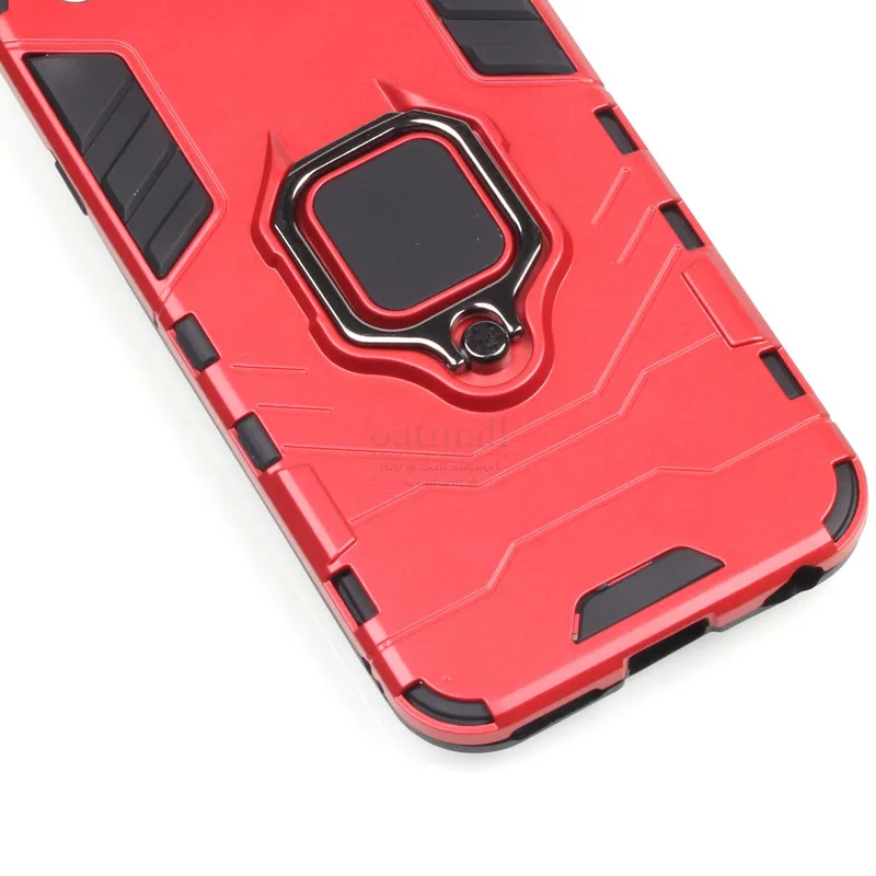 New Dual Layer Phone Cover For Samsung Galaxy A60 Case Tough Hybrid Armor Metal Finger Ring Stand Car Holder Magnetic Suction