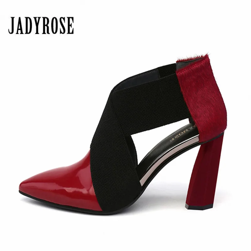 Jady Rose Pointed Toe Women Pumps Horsehair Strange Heel Wedding Dress Shoes Woman Hollow Out High Heels Valentine Shoe Stiletto