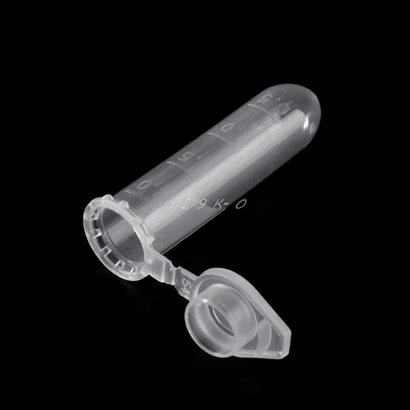 Plastic Test Tubes 100Pcs 2ml Clear Plastic Vials Container Snap Cap Centrifuge Tubes Vials Sample Lab Container